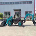 China-Made Mini Compact Backhoe Loader with 4-in-1 Bucket Wheel Tractor Loader Engine Core Components 4 in 1 Bucket