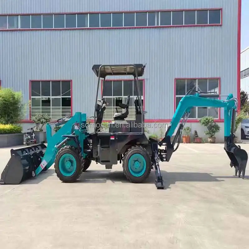 China-Made Mini Compact Backhoe Loader with 4-in-1 Bucket Wheel Tractor Loader Engine Core Components 4 in 1 Bucket