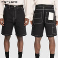 Men's Jorts Summer Street Wear Carpenter Short Pants Loose Work Shorts Contrast Stitching Denim Baggy Shorts Custom Men Shorts