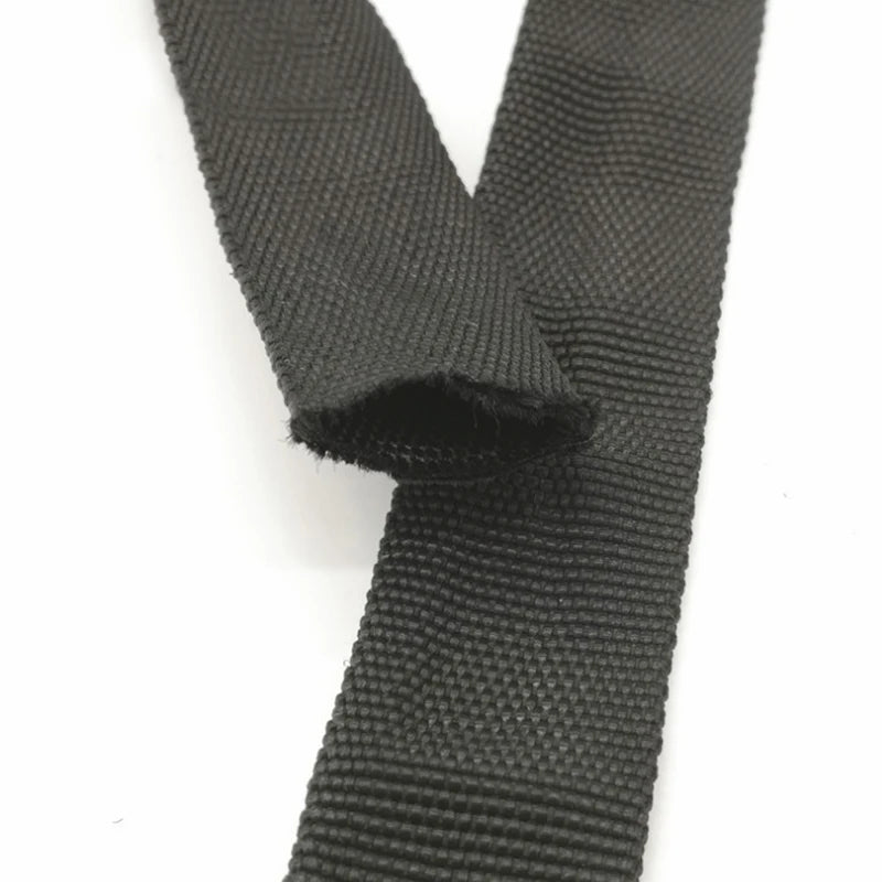 Stock Lot 20mm 25mm 32mm 38mm 50mm Black Nylon Tubular Webbing 2"  1"