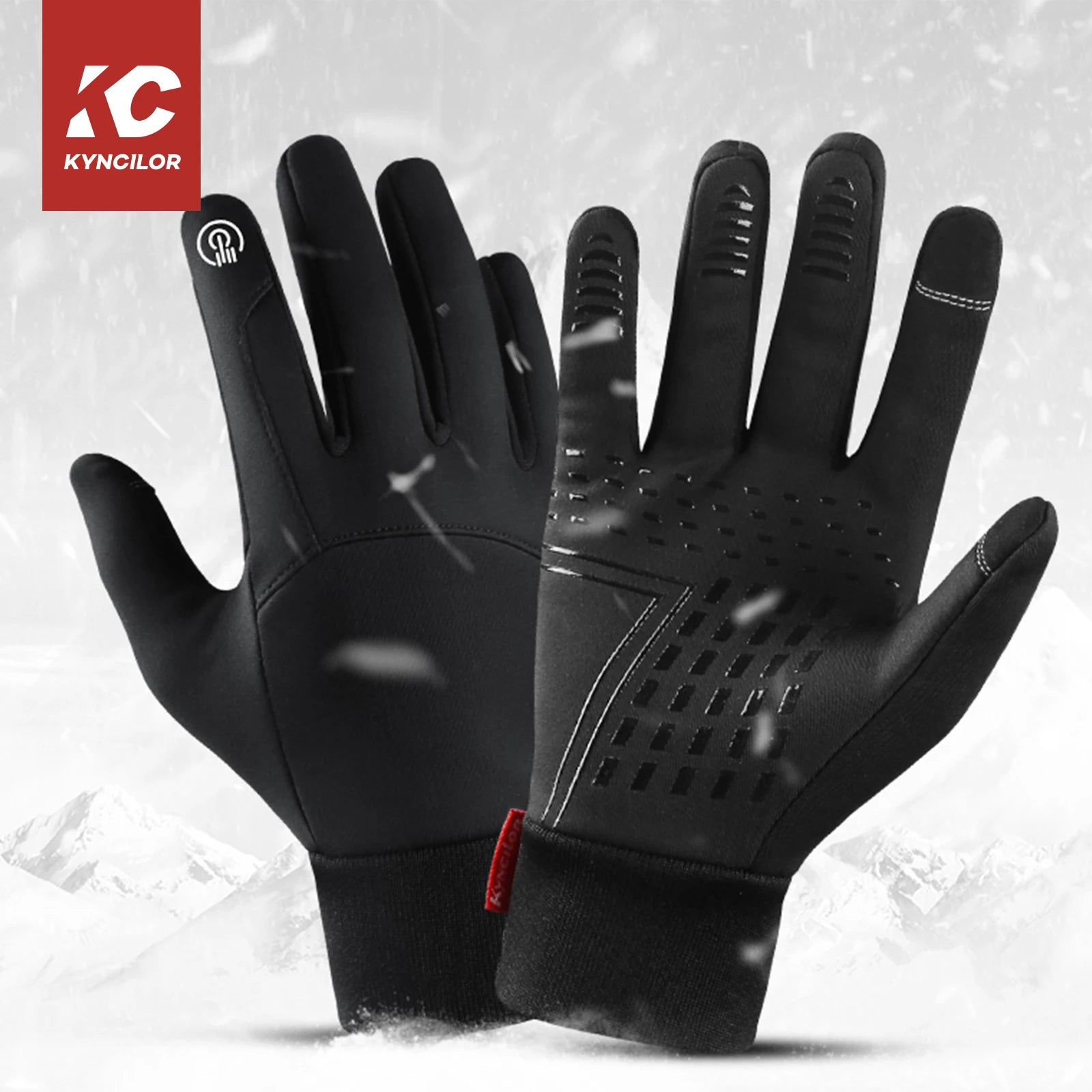 Kyncilor Motorcycle Bike Riding Gloves Winter Silicone Cycling Gloves with Touch Screen for Men and Women