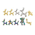JS1550 18K Gold Plated Balloon Puppy Dog Charm Pendant Poodle Balloon Charm Balloon Dog Animal Charm MegaBDM