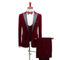 Wedding Suit Men's Canary Velvet Business Banquet Formal Evening Dress Plus Size Anti-Wrinkle 2pcs High Quality