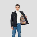 MTM  Waterproof Black Stand Collar Hunting Suit Casual Fashion Jacket Spring Season Single Breasted Closure Solid Pattern