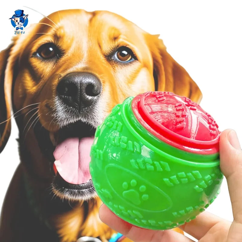 Wholesale 9cm/6.5cm Indestructible Dog Chew Ball Colorful TPR Rubber Squeaky Dog Tennis Ball for Training