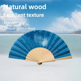 Customized Eco-Friendly Carved Wooden Folding Hand Fans for Wedding Party Advertising Promotional Gifts