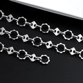 New Round Gear square Piece Stitching Chain Vacuum Plating Gold DIY Design Accessories Fashion