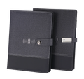 2026 Electronic Gadgets Innovation Gifts PU Leather Notebook with 8000MAH Wireless Power Bank for Officer Businessmen Holiday