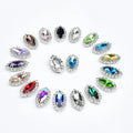 Silver Claw Horse Eye Crystal Buckle Flat Back Glass Sew on Rhinestones for Diy Garment Shoes Bags Sewing Accessories