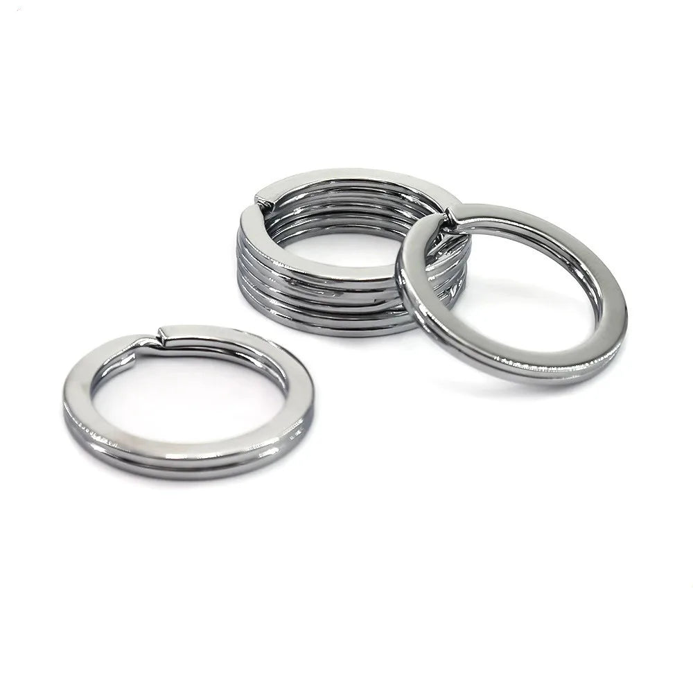 30mm Keychain  Custom Logo Promotional Gift Key Ring Loop Key with Flat Split Ring  Bag Key Chain