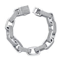 Basic Men's Bracelet Trend Hip Hop Jewelry Cool Cuban Chain Ice Out Diamond Bracelet