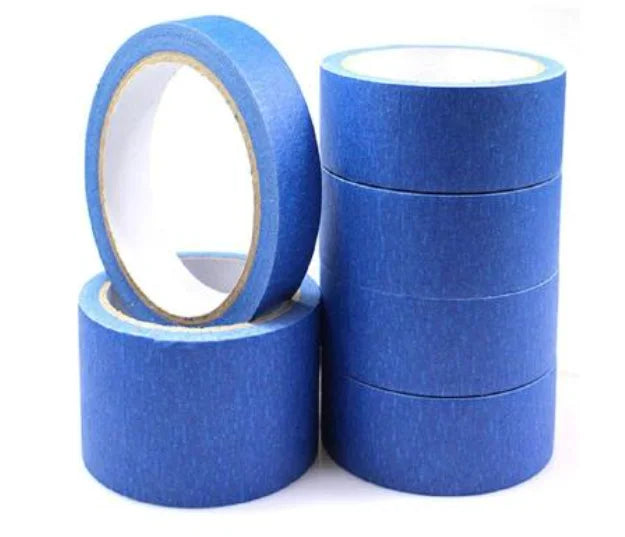 Wholesale Price High Temperature Resistance Blue Colored Self Adhesive Single Sided Textured Masking Paper Tape