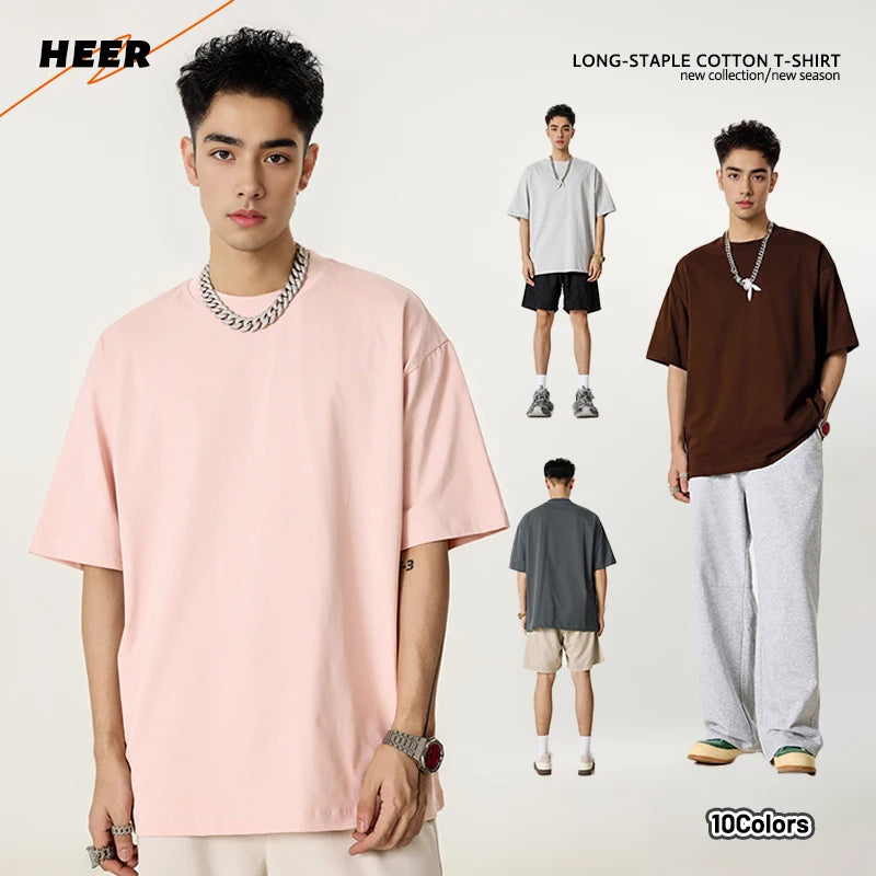 High Quality Cotton Unisex Loose Round Neck Short Sleeve Tee Custom Design Men's T Shirt