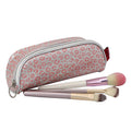 Glitter Lip Leopard Cheetah Printing Makeup Brushes Lipstick Pouch Bag with Silver Zipper Waterproof Sunglasses Holder Case