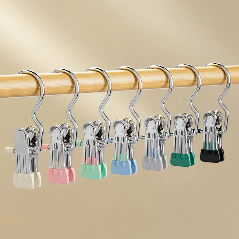 Trouser Clip Household Seamless Stainless Steel Multifunctional Clip Hanger for Pants Skirt Hangers Metal Hook Hanger