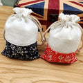 Factory Price Cloth Bag 10x13cm Custom Pouch Pocket Drawstring Bag Tea Gift Organizer Half Printing Factory Supply