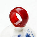 Certified Factory Direct Sale Jade Agate Ring Wrapped Silk Jade Pull Ring Male and Female Chalcedony Handicraft