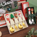 Dinnerware Sets With Flexible MOQ for Christmas Party Supplies 304 Stainless Steel Gold Spoon and Fork Custom Luxury Gift Box