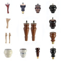 15 Cm Inch Wood Trapeze Tapered Furniture Leg Wooden Furniture Feet Replacement Legs Screws for Cabinet Chair Coffee Table Legs