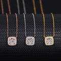 Pass Diamond Test Classic 925 Sterling Silver Round Shape Moissanite Geometric Pendant Necklaces for Women Gift Fashion Jewelry