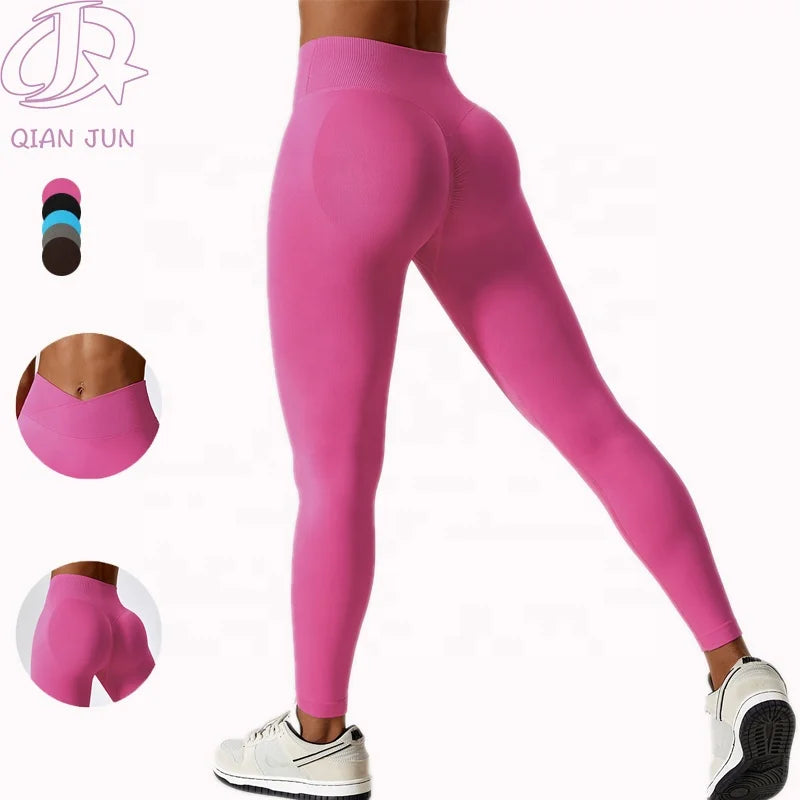 2023 New High Waist Seamless Yoga Pants Women Plus Size Peach Butt Lift Leggings Sports Pants