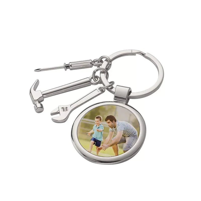 RubySub New Metal Custom Tool Keychain Sublimation Keychains Blanks for Father's Day Gift