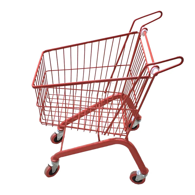Oem Can Custom Logo Plastic Portable and Folding Design Shopping Cart Trolley Super Market Trolleys Trolley Basket