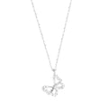 Lateefah Butterfly Necklace for Women Girls Silver Color Crystal Pendant Clavicle Chain Necklaces