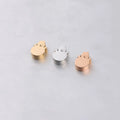 Stainless Steel 18K PVD Gold Plated Snowman Small Horizontal Hole Charms Beads for Diy Jewelry Accessories Making Findings