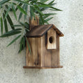 JUNJI  Wooden Bird House Hanging Outdoor Nest Hut for Wren Robin Sparrow Hummingbird Finch Wood Bird House