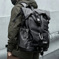 MOYYI Waterproof Outdoor Backpack Expandable Bags for Men Hiking Rolltop Travel Backpack Bags