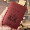 Top Layer Cowhide Retro Boarding Card Leather Card Holder Bag Genuine Leather Passport Book Dutch Passport Holder