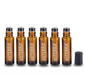 New Design 10ml Amber Doterra Glass Essential Oil Bottle with Steel Roller and Black Cap
