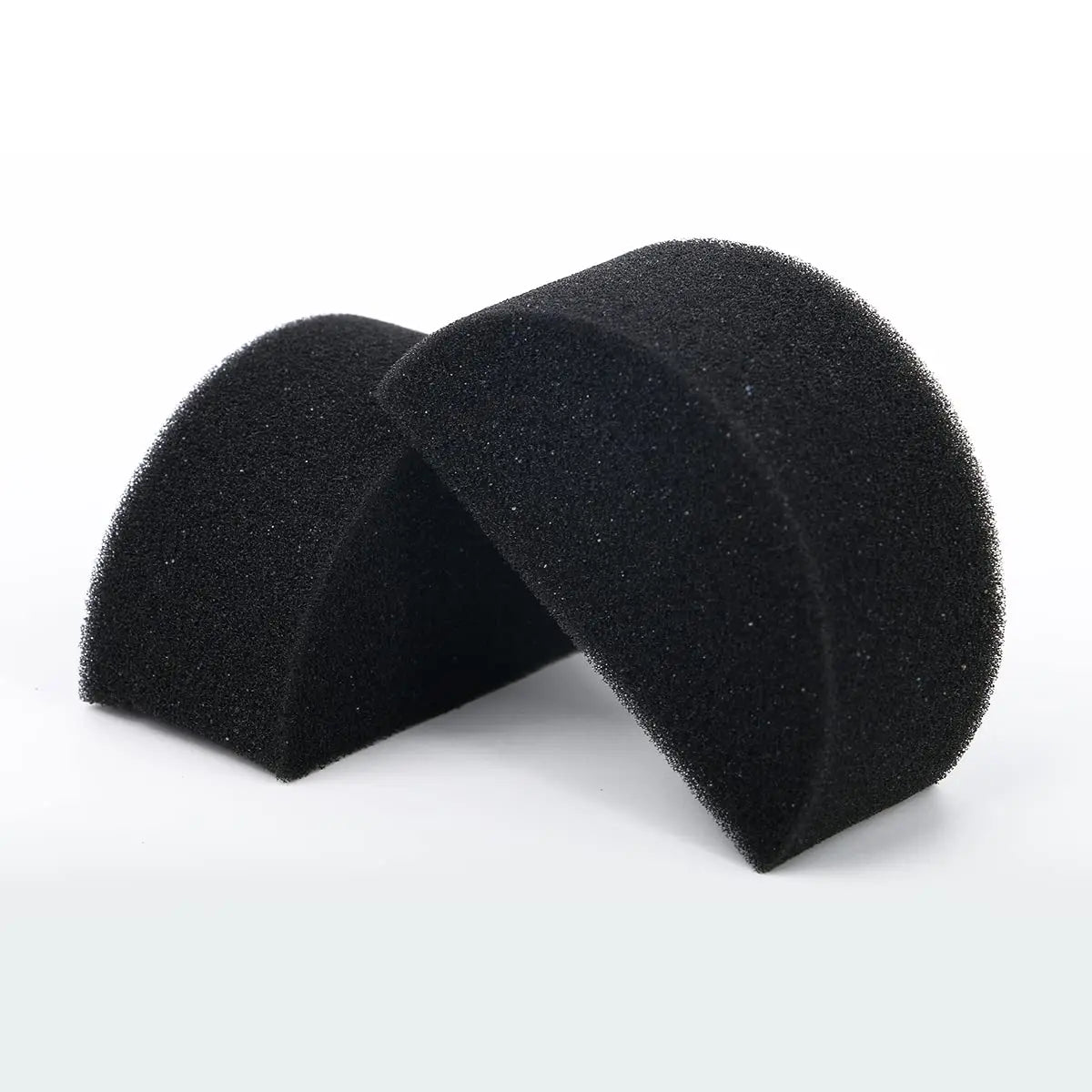 WOXIN PU Face Paint Sponges Half Moon Shape Black 12 Pieces High Water Absorption for Art Work and Body Paint
