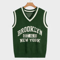 Spring and Winter Round-neck Sleeveless Vest Jacquard Knitted Men's Sweater