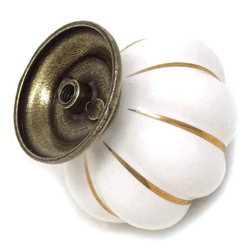 Pumpkin Knobs and Pulls Cabinet Ceramic Knobs Drawer Ceramic Handles Furniture Pull Knobs