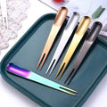 Wholesale Custom Eco Friendly Fruit Fork Knife Metal Titanium Stainless Steel Salad Fruit Fork