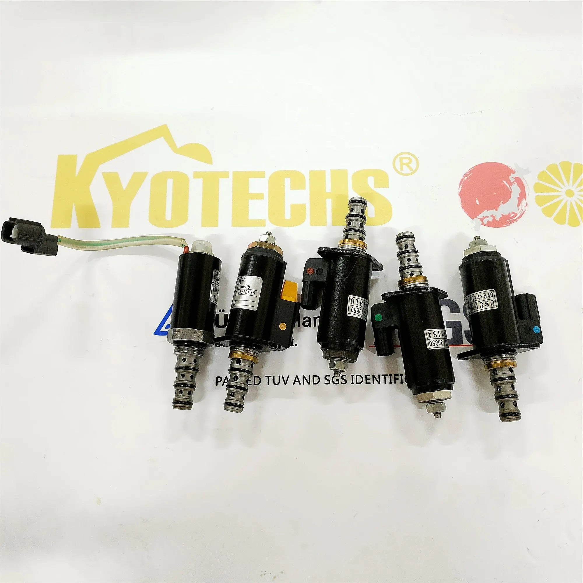 Excavator Spare Parts SK200-6E/230-6E/250-6E Solenoid Valve YT35V00013F1 Safety Lock KWE5K-31/G24 DA50 for Kobelco