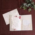 Hot Sale Floral Laser Cut Rose Wedding Invitation Cards for Wedding Engagement Bridal Shower Party