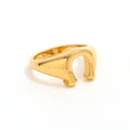 18K Gold Plated Abstract Stainless Steel Luckysymbol Ring for Women Non-Tarnish & Waterproof Trendy Styling for Parties & Gifts