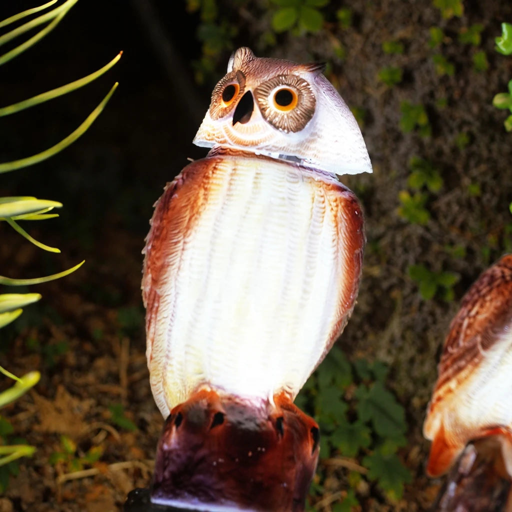 Momovalley Outdoor LED Decorative Lighting Artificial Resin Plastic Hunting Bait Rotating Decoy Patio Garden Wildlife Lamp