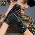 Customized Motorcycle Driving Ladies Leather Outdoor Gloves in Winter