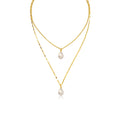 Fashion Lady Advanced Water Drop Fashion Jewelry Double Layer Chain Pearl Necklace for Women Jewelry