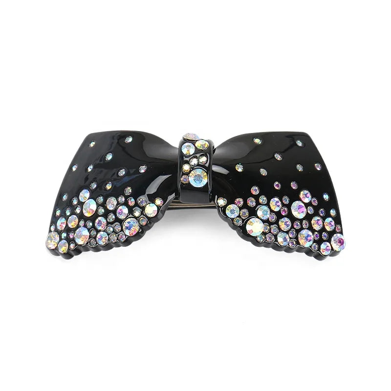 Glitter Rhinestones Barrette Hair Clips Lovely Butterfly Hair Clip French Acetate Barrette Clips