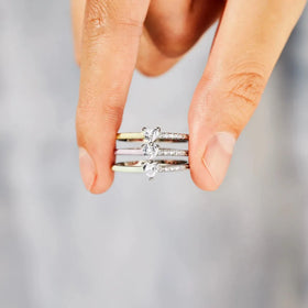 Heart Cut Half Enamel Ring Self Love Heart Zircon Ring Jewelry S925 Sterling Silver Heart Rings Gifts for Women Daughter Friends