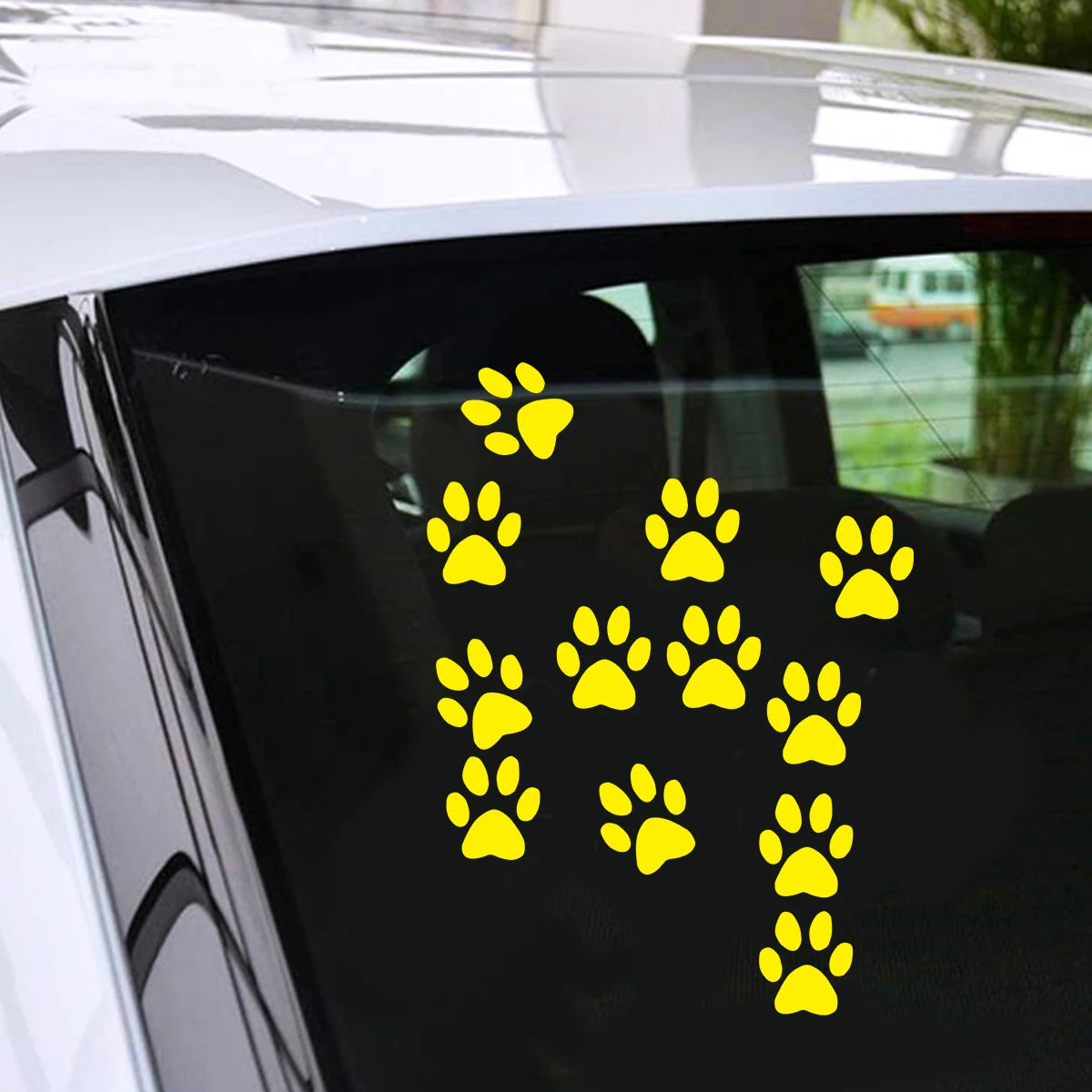Black Dog Paw Sticker Vinyl Decal Car Glass Window Wall Room Door Decor Vinyl Sticker Gift Die Cut Decals Latop Window Glass