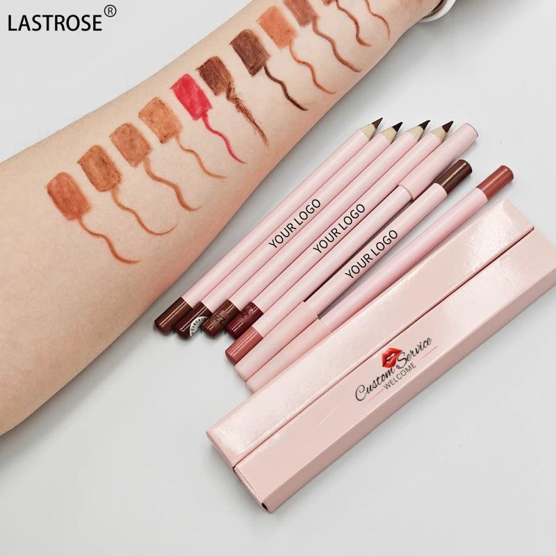 Private Label Long Lasting Waterproof Lip Liner Pencil pink High Pigment Smooth Lipliner Vegan