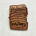 Manufacturer Custom Leather Patch logo Logo Embossed Leather Patches for HandbagOEM Leather Labels for Hat/Clothing