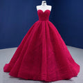 Jancember Rsm67355 Ladies Elegant and Simple Tube Top Cross-Tailing Red Wedding Dress