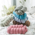 Fon Handmade Acrylic Decorative Chunky Knitted Pillow for Home Sofa